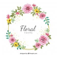Download Free Watercolor Floral Frame With Circular Design Svg Dxf Eps Png Free Svg Cut Files The Best Designs