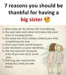 7 Reasons You Should Be Thankful For Having A Big Sister Sisters Forever Quotes Siblings Funny Quotes Sister Quotes Funny