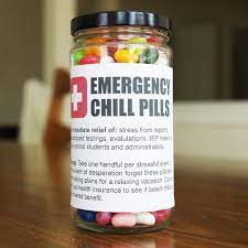Funny Teacher Gift Emergency Chill Pills Label Digital Etsy In 2020 Chill Pills Label Funny Teacher Gifts Chill Pill
