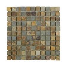 The slate floor tiles, accompanying tones of. Jeffrey Court Slate Green 11 75 In X 11 75 In Textured Square Slate Wall And Floor Mosaic Tile 0 958 Sq Ft Each 99027 The Home Depot