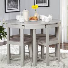 Five Piece Small Round Kitchen Table Space Saving Dining Table Round Dining Room Kitchen Table Settings