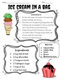 You can also slide it back and forth on a flat surface such as the table or the floor. Ice Cream In A Bag Recipe Worksheets Teaching Resources Tpt