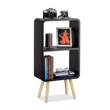 See more ideas about house interior, interior, interior design. Relaxdays 2 Compartment Standing Shelf Narrow Bookcase Wooden Coffee Table With Legs Black Buy Online In Andorra At Andorra Desertcart Com Productid 94696155