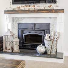 It's a lot easier learning how to build a fireplace like this in new. How To Cover Your Brick Fireplace Modern Farmhouse Style