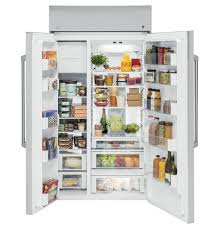 Ge cafe line is the best! Ge Cafe Series Csb42wskss 25 2 Cu Ft Built In Side By Side Refrigerator Stainless Steel