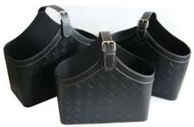 Magazine newspaper holder delivery faux leather tote basket with buckle leather storage basket flowers fruits magazine holder rack. China Faux Leather Magazine Basket China Faux Leather Magazine Basket Magazine Basket