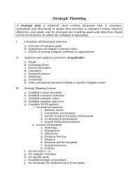 Strategic Planning Templates Examples Business Finance Planning Vision Mission Business Plan Outline Strategic Planning Template Business Plan Example