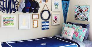 This Dorm Room Will Make You Want To Monogram Everything You Own Monogrammed Dorm Room Dorm Room Decor Monogram Dorm