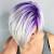 Pixie Cut Short Blonde Hair With Purple Highlights
