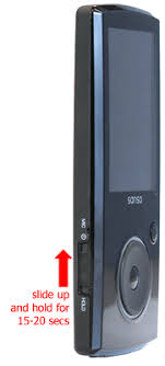 The power button is the center select button on the sport. Resetting A Sandisk Mp3 Player Mobile Site