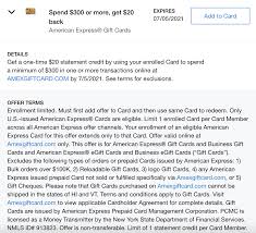 Can you buy american express gift card with credit card. Amex Offers American Express Giftcards Spend 300 And Get 20 Statement Credit Doctor Of Credit