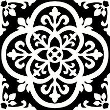 Black And White Stick On Tile Make A Statement With These Bold Black And White Floor Tiles The Gothic Style Motif Is Simply Stunning Peel And Stick Floor Stick On Tiles Peel And Stick Tile