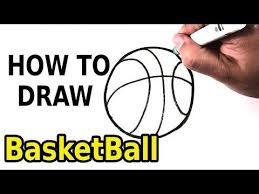 How To Draw Basketball Drawing Step By Step For Beginners And Kids Ho Step By Step Drawing Ball Drawing Easy Pictures To Draw