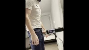 Handsfree fleshlight milks my dick