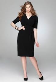 Amazon Com Avenue Plus Size Solid Faux Wrap Dress Black 24 Clothing Nice Black Dress Simple Black Dress Dresses
