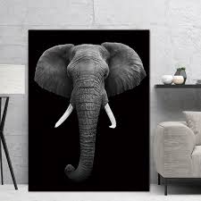 Black And White Elephant Wall Pictures Elephant Wall Art Hd Portrait Best Collecttions Of Wall Arts For Your Home Animal Canvas Paintings Canvas Decor Elephant Decor