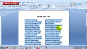 Cara Membagi Tulisan Menjadi Beberapa Bagian Pada Microsoft Word Youtube