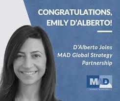 We're excited to share that Emily D'Alberto has been named a Partner at MAD  Global Strategy.