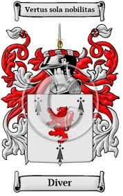 Diver Name Meaning, Family History, Family Crest & Coats of Arms