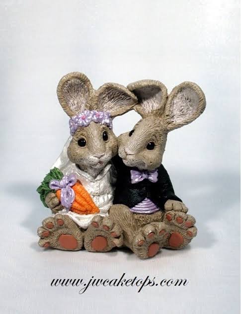 Bunny Rabbits Wedding Bride and Groom