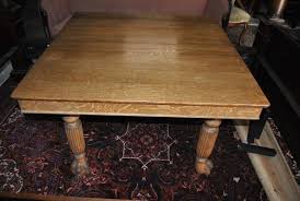 5 Leg Large Antique Square Golden Oak Era Paw Foot Dining Table Circa 1895 Golden Oak Table Dining Table