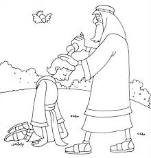 David the young shepherd coloring page. Samuel Anointing David In The Story Of King Saul Coloring Page Netart