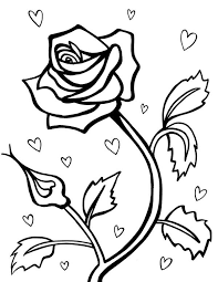 While a toddler or preschooler might scribble all over a coloring sheet, with no respect for the boundaries (lines on the coloring page), as the child gets older, they will begin to respect those lines. Rose For Valentine Day Coloring Page Download Print Online Coloring Pages For Free In 2021 Valentines Day Coloring Page Rose Coloring Pages Valentines Day Coloring