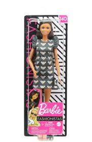 Roommates rmk1492 disney fairies peel & stick border. Barbie Fashionistas Doll 140 With Long Brunette Hair Mouse Print Dress By Mattel Barnes Noble