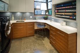 A craft room for scrapbooking, painting and sewing needs some style. Laundry Craft Room Houzz