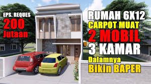 Garasi mobil yang menyatu dengan area rumah merupakan solusi yang cerdas untuk menyiasati rumah kecil dengan keterbatasan lahan. Desain Rumah 6x12 M Dengan Carpot Buat 2 Mobil Youtube