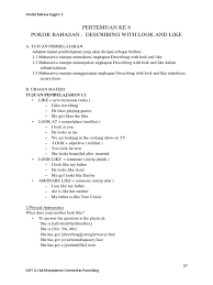 In the first picture.whereas the other picture. Pertemuan Ke 8 Describing With Look And Like Pdf Morphology Onomastics