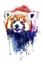 Pin By Hearttoheartprints On Home Decor Living Room Decor Panda Art Panda Painting Red Panda