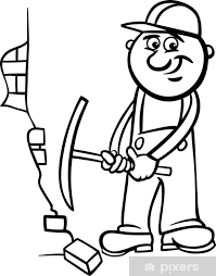 Check spelling or type a new query. Worker With Pick Coloring Page Sticker Pixers We Live To Change