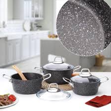 Falez Black Line 6 Parca Granit Midi Set Bln 3018 2020 Lime Saglikli Para