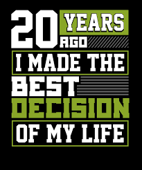 Couples will want to celebrate lavishly to commemorate the occasion. 20th Anniversary Gift 20 Years Ago I Made Best Decision Of My Life 20th Wedding Anniversary Drawing By Kanig Designs