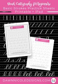 Basic Strokes Worksheets For Small Brush Pens Dawn Nicole You do not need a brush pen for this worksheet set.