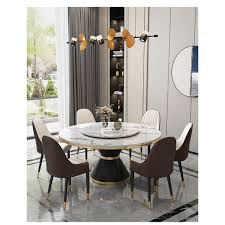 Black marble dining table set. Grand Luxury Round Marble Dining Table Chair Set Matte Black Gold Coated Table Stand Meja Makan Mewah Marble Cantik Shopee Malaysia