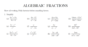 A fractional equation is one that contains fraction terms. Simplify Algebraic Fractions Worksheet And Answers For Ks3 Maths Teachwire Teaching Resource