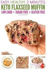 Flaxseed Muffin In A Mug With Coconut Oil Eggs And Flax Seed Meal A Delicious Easy Low Carb Grai Flax Seed Recipes Flax Seed Muffins Ground Flax Seed Recipe