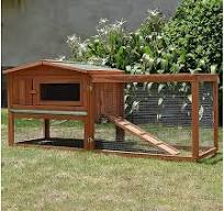 CAFIEDR Conejo de Madera Maciza de 2 Pisos, casa para Conejos de Interior y  Exterior, Jaula para cobayas, con rampa, Bandeja extraíble, Techo ...