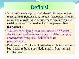 Badan bukan organisasi yang memperjuangkan. Pusat Pendidikan Kelolaan Pertubuhan Bukan Kerajaan Ngo