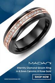Men S Women S Eternity Diamond Wedding Ring Mens Wedding Rings Black Wedding Rings White Gold Engagement Rings Unique