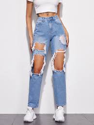 Une collection de 15 looks inspirés du style vestimentaire de la chanteuse, reprenant ses codes. Distressed High Rise Mom Jeans Shein Eur