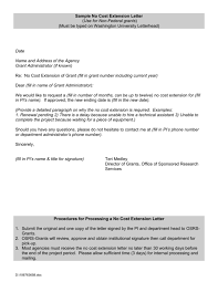 Formal letter lease extension templates at. Sample No Cost Extension Letter