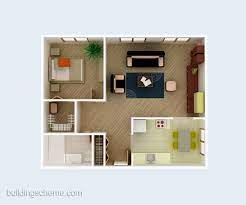 Good 3d Building Scheme And Floor Plans Ideas For House And Office Design Simple 3d House Plan Simple House Design Bedroom House Plans One Bedroom House Plans