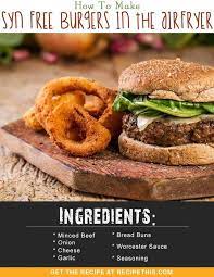 Recipe This How To Make Syn Free Burgers In The Air Fryer Recipe Recipes Air Fryer Recipes Cooking