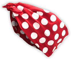 Red polka dot scarf