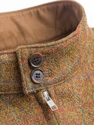 Peter Christian Men's Amber Harris Tweed Harrington Jacket 56