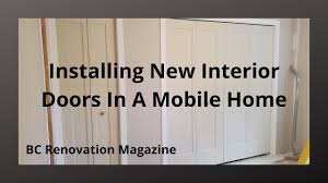 Create a style focal point with a glass barn door. New Interior Doors Get Installed In The Mobile Home Reno Project E068 Bc Renovation Magazine Youtube