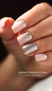 Walk down the aisle with a stylish wedding nail design to match your attire. 41 Best Wedding Nail Ideas For Elegant Brides Wedding Nails Design Nail Designs Glitter Bride Nails